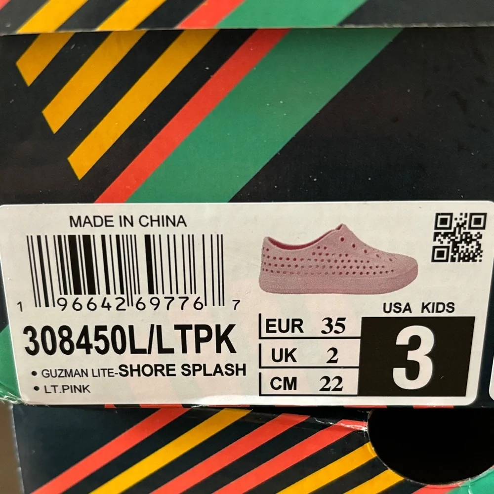 Skechers Kids Pink Guzman Lite Foamies Sneakers Shore Splash Size 3 kids - Picture 6 of 6